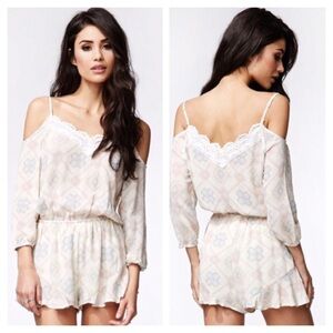 Kendall & Kylie Cold Shoulder Boho Romper